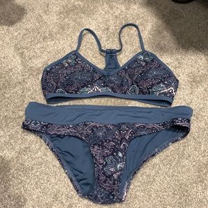 Carve Designs Blue Paisley Bikini Set Small